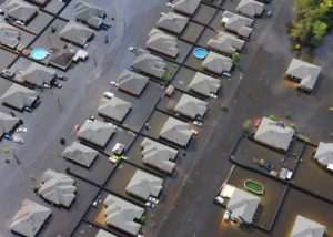 flooded neighborhood