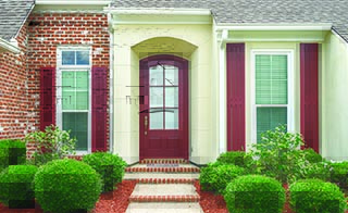 red front door