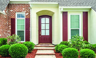 red front door