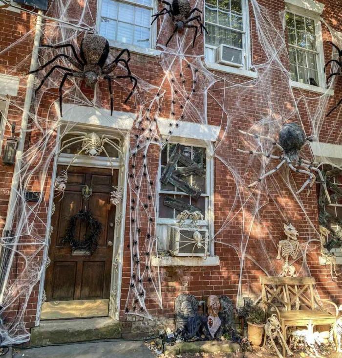 front door Halloween decoration